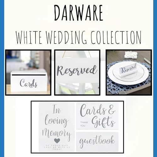 Darware Wooden Wedding Card Box for Reception White