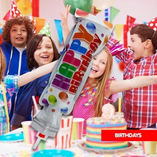 BEST PARTY EVER Happy Birthday Squeeze Popper 2 Pack