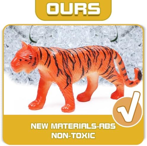 64 Pack Mini Wild Jungle Animal Figures Set for Kids