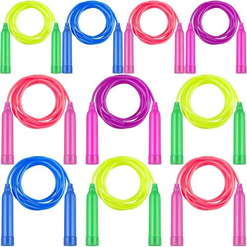Elcoho 10 Pack Adjustable Jump Rope Set