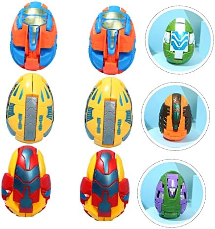 6pcs Dinosaur Egg Transforming Toy Set for Kids Educational Play