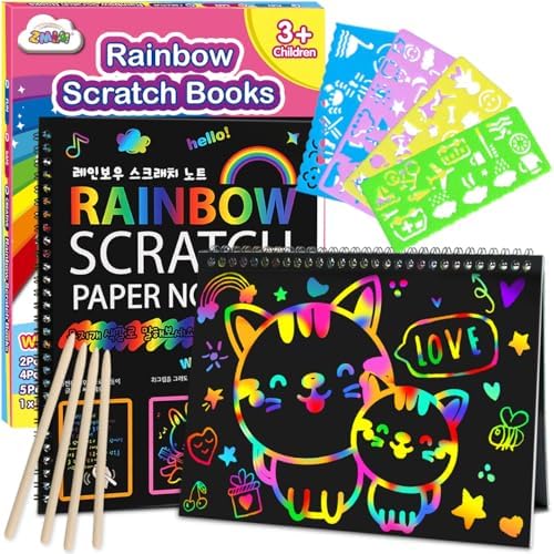 ZMLM Rainbow Art Craft Notebook Set for Kids