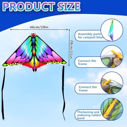 20 Pack Mini Kite Launcher Toy with Finger Shooting