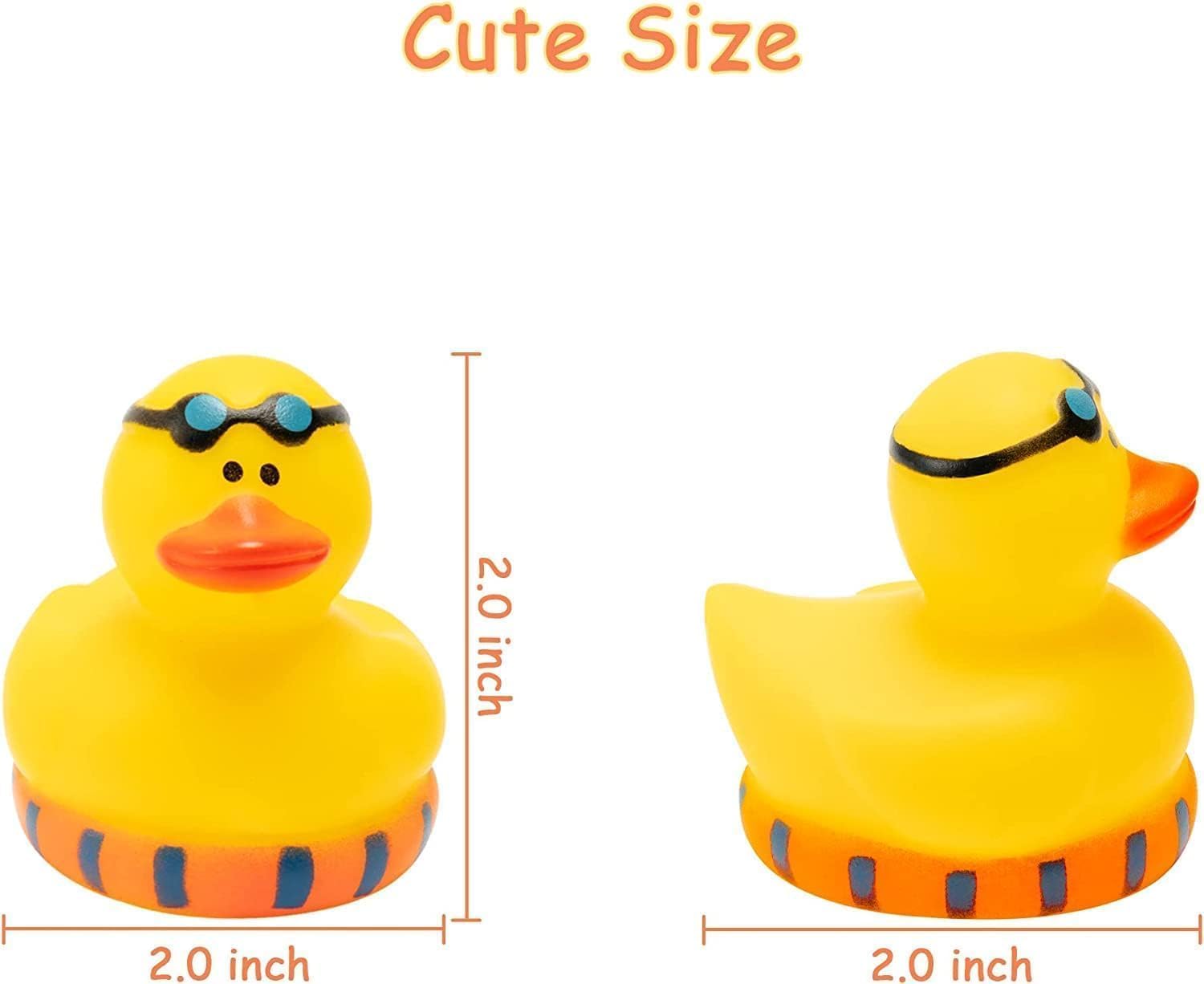 Haooryx Summer Beach Rubber Ducks 20Pcs Bath Pool Toys