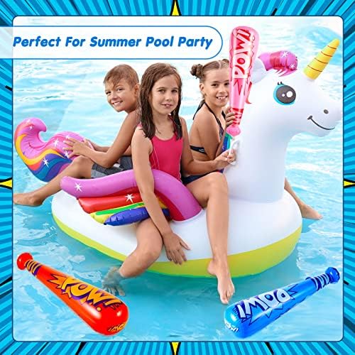 Seematn 32 Piece Inflatable Baseball Bats Set
