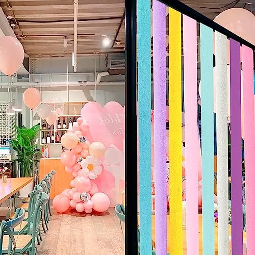 Crepe Paper Streamers 8 Rolls Pastel Party Decorations