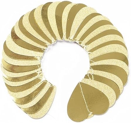 Glitter Champagne Gold Heart Garland 52ft Hanging Streamers Decor