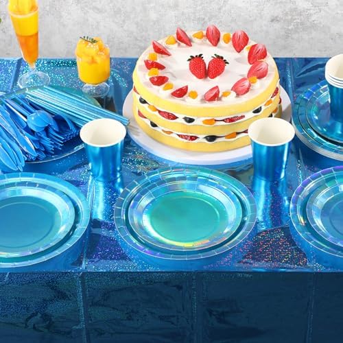 Iridescent Blue Party Pack for 25 Guests