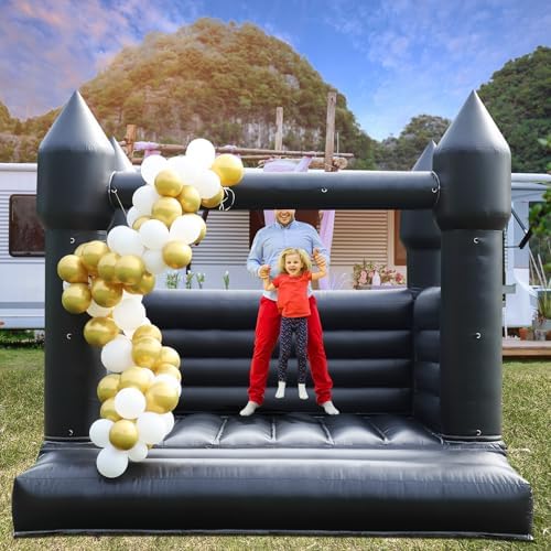 13FT Commercial Inflatable Black Bounce House for Halloween and Birthday Parties