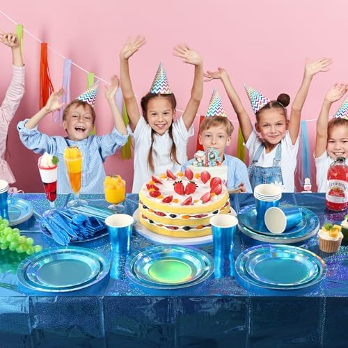 Iridescent Blue Party Pack for 25 Guests