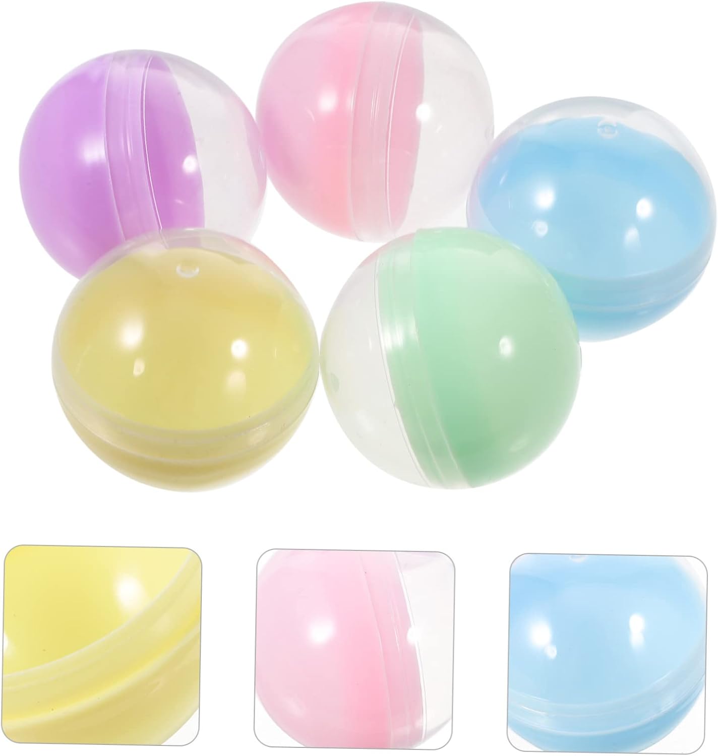 VICASKY 50pcs Reusable Fillable Balls for Playpits and Showcases
