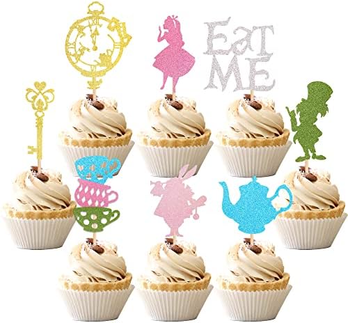 24 Piece Alice In Wonderland Cupcake Toppers