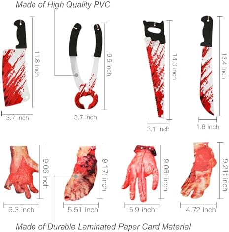 Halloween Blood Weapon Garland Props 6pcs Body Parts