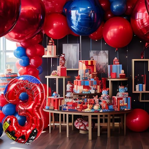 40 Inch Spider Theme Number Foil Balloons