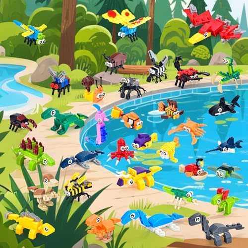CASRRA 36 Packs Mini Building Blocks for Kids 4-8