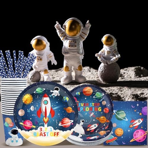 Space Birthday Party Supplies Decorations for 24 Guests