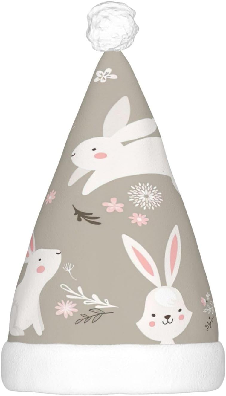 Easter Bunny Christmas Hat with LED Lights