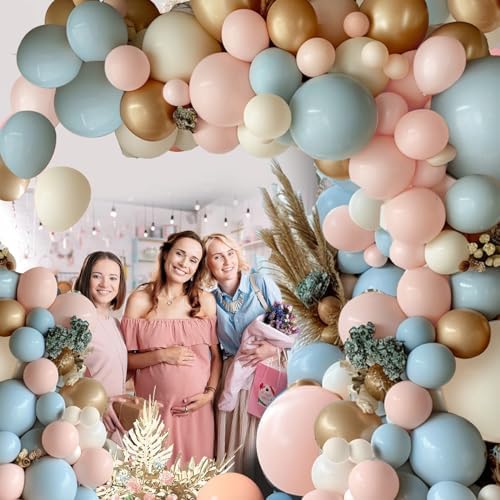 Gender Reveal Balloon Arch Kit with 144PCS Balloons