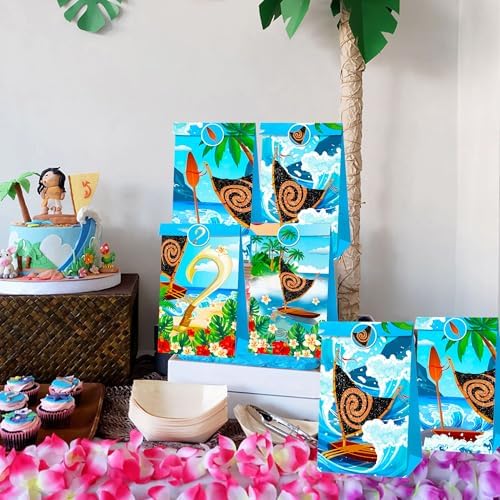 JeVenis Moana Party Favor Bags for Birthday Events