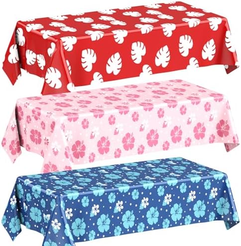 Oudain 3-Pack Blue Alien Cartoon Tablecloths
