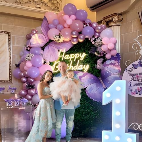 Pink and Purple Party Balloons 50Pcs 12 Inch