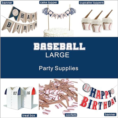 Baseball Birthday Banner Set with Thread and Needle