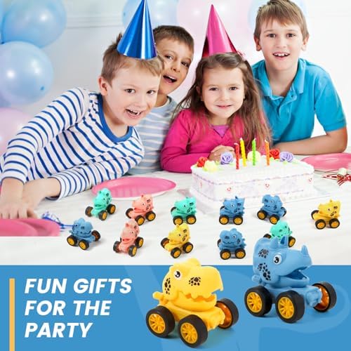 18Pcs Dinosaur Pull Back Cars Set for Kids