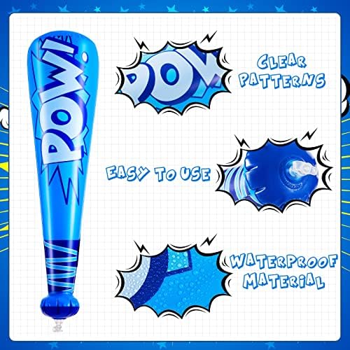 Seematn 32 Piece Inflatable Baseball Bats Set