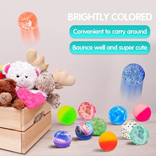 24 Pack Bouncy Balls 32mm 6 Styles Party Favors for Kids