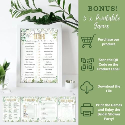 RainMeadow 215 PC Bridal Shower Decorations Olive Sage Green