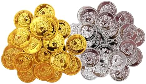 Abaodam Assorted Plastic Pirate Coins for Parties