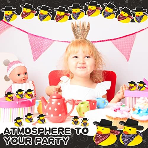 24 Piece Cowboy Rubber Duck Set with Hat and Scarf