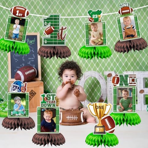 First Year Down Football Honeycomb Centerpieces