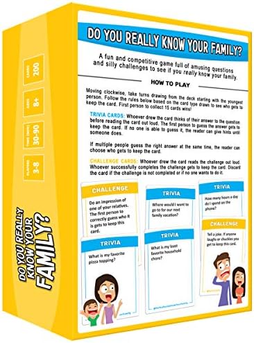 Do You Really Know Your Family Family Card Game