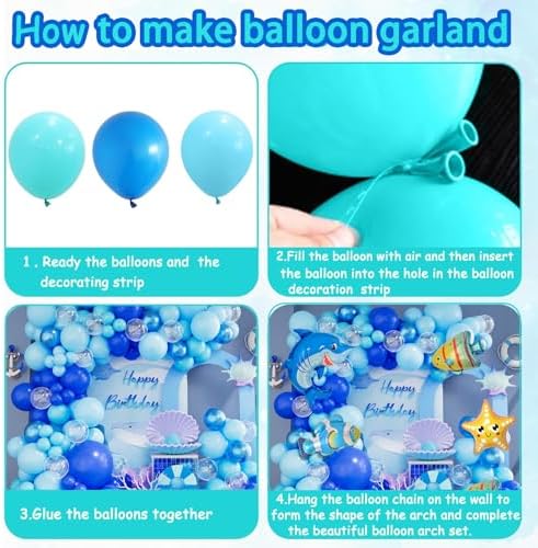Under the Sea Balloon Arch Garland Kit 147pcs