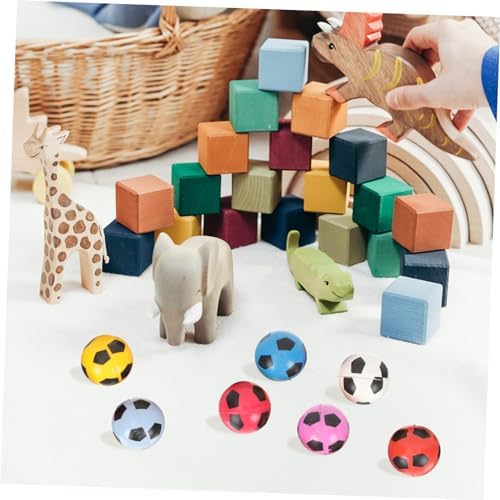 20pcs Soccer Pattern Bouncy Balls for Parties and Prizes