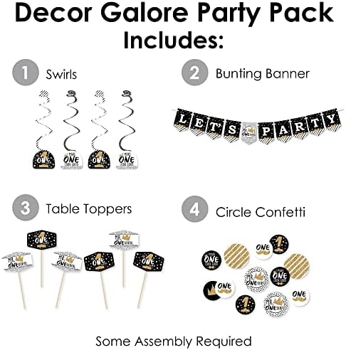 Big Dot of Happiness 1st Birthday Decor Kit - 51 Pieces