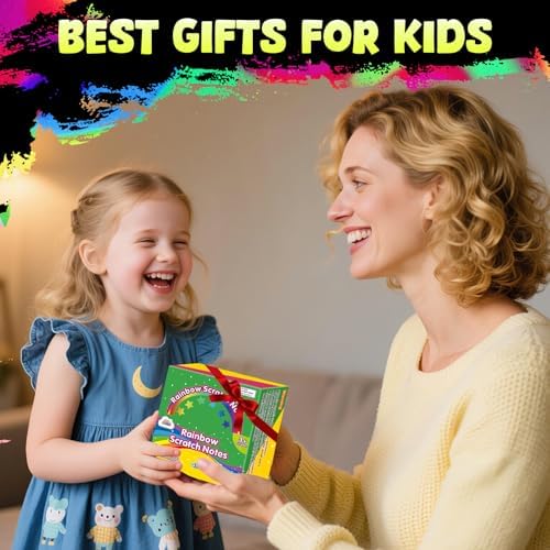 ZMLM Rainbow Scratch Art Papers with Styluses for Kids and Teens