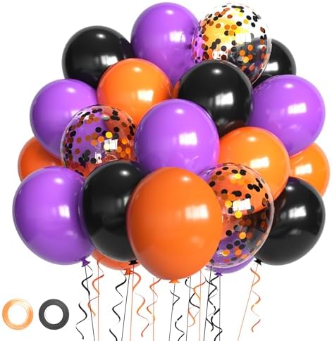 Halloween Balloons Kit 50 Pcs 12 Inch Decor