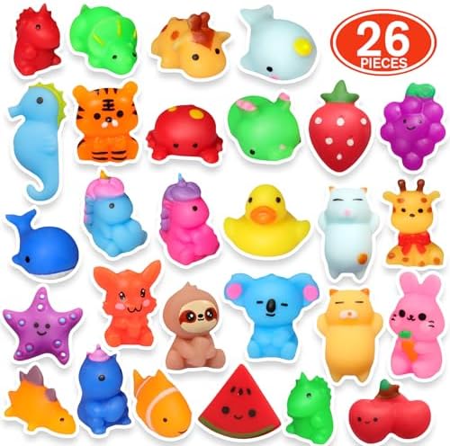 Nobasco 26 Pack Squishie Mochi Toys - Kawaii Cat Stress Relievers