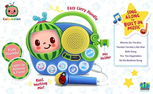 eKids Cocomelon Singalong Boombox with Microphone and Built-in Music