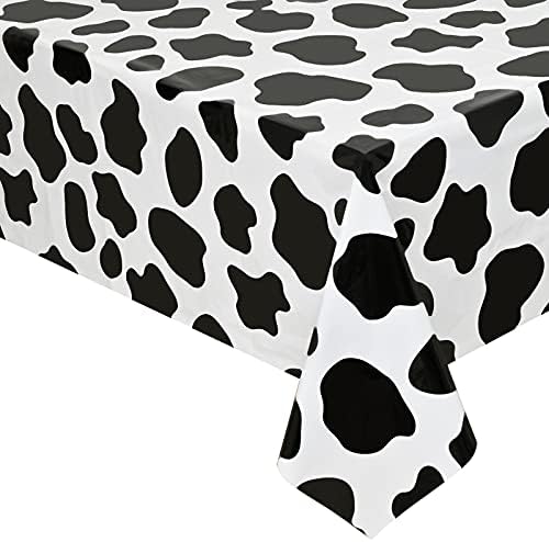 2 Pcs Cow Print Tablecloth for Farm Party Supplies