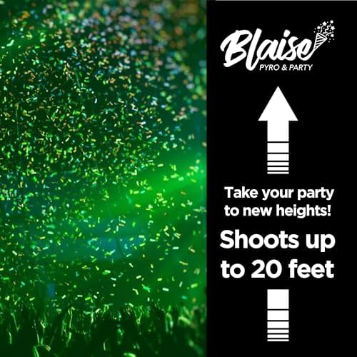 Blaise Pyro Party Green Confetti Poppers - 6 Pack 12 Inch
