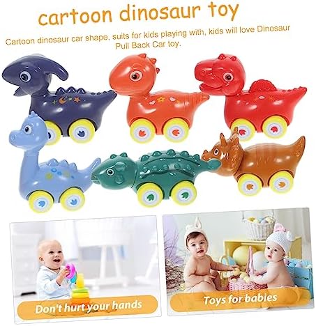 VOSAREA 6pcs Dinosaur Car Toy for Kids