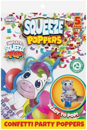 Best Party Ever Unicorn Birthday Squeeze Popper 2 Pack