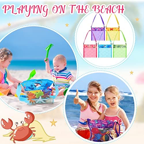 Frienda 15 Pack Mesh Beach Tote Bags for Kids