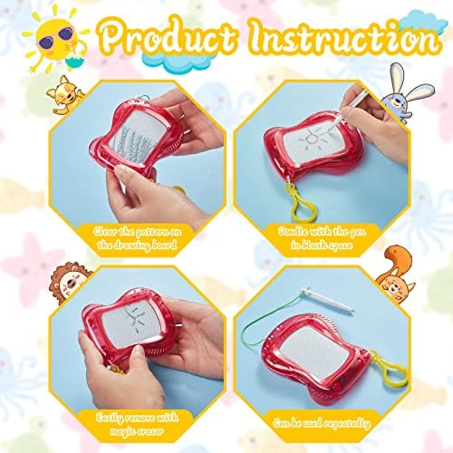 24 Pack Mini Magnetic Drawing Boards for Kids
