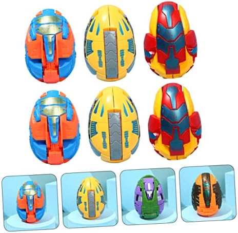 6pcs Dinosaur Egg Transforming Toy Set for Kids Educational Play