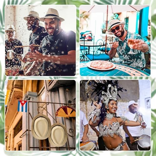 20 Pack Cuban Style Panama Hats for Party Decor