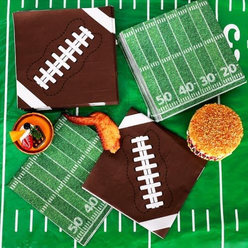 50 PCS Football Napkins 2 Styles 65 Inches